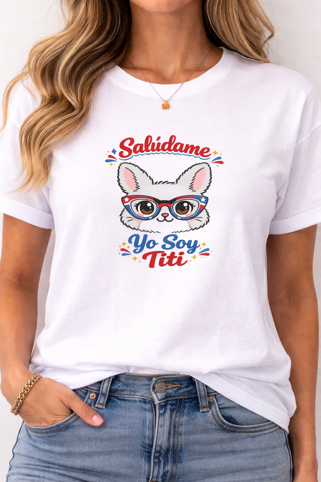 Saludame Que Soy Titi -Spanish Ladies T-shirt